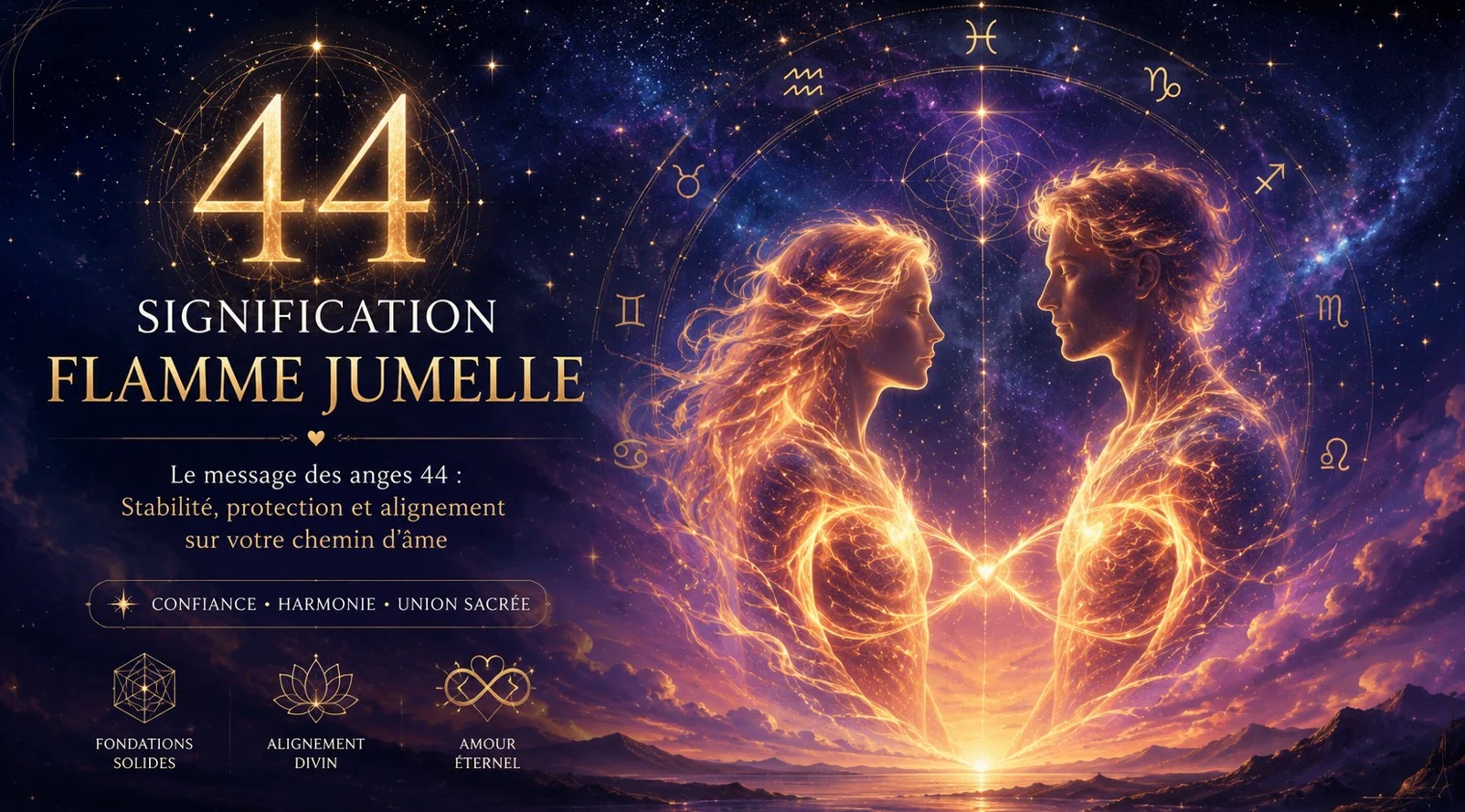 44 signification flamme jumelle